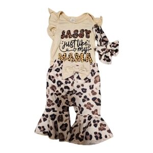Shein Kids Cream Sassy Matching Set